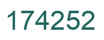 Number 174252 green image