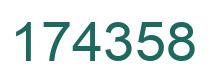 Number 174358 green image