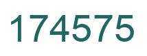 Number 174575 green image