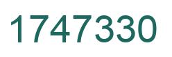 Number 1747330 green image