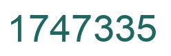 Number 1747335 green image