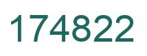 Number 174822 green image