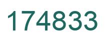 Number 174833 green image