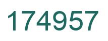 Number 174957 green image