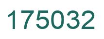 Number 175032 green image