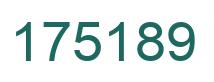 Number 175189 green image