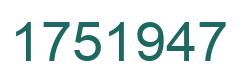 Number 1751947 green image