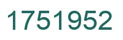 Number 1751952 green image