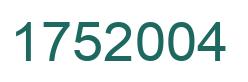 Número 1752004 imagen verde