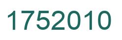 Number 1752010 green image