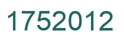 Number 1752012 green image