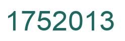 Number 1752013 green image