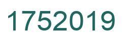 Number 1752019 green image