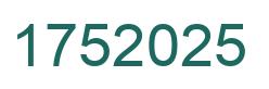 Number 1752025 green image