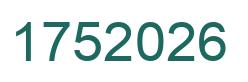 Number 1752026 green image