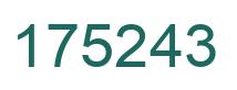 Number 175243 green image