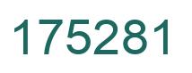 Number 175281 green image