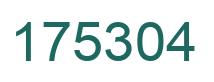Number 175304 green image