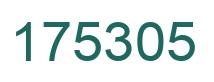 Number 175305 green image