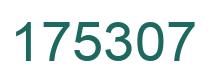 Number 175307 green image