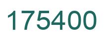 Number 175400 green image
