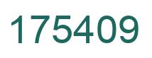 Number 175409 green image