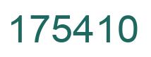 Number 175410 green image
