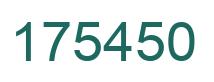 Number 175450 green image