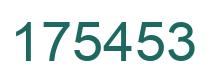 Number 175453 green image