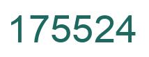 Number 175524 green image