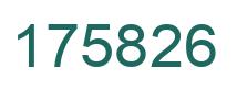 Number 175826 green image