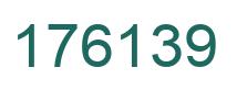Number 176139 green image