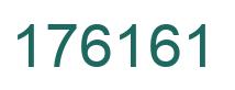 Number 176161 green image