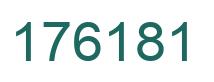 Number 176181 green image