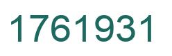 Número 1761931 imagen verde