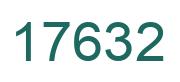 Number 17632 green image