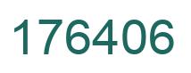 Number 176406 green image