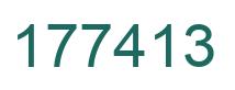 Number 177413 green image
