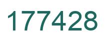 Number 177428 green image