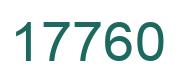 Number 17760 green image