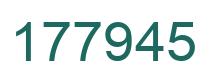 Number 177945 green image