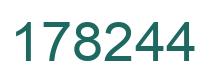 Number 178244 green image