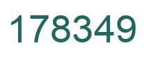 Number 178349 green image