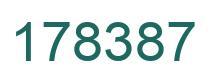 Number 178387 green image