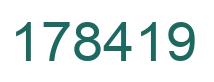 Number 178419 green image