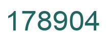 Number 178904 green image