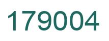 Number 179004 green image
