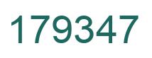 Number 179347 green image