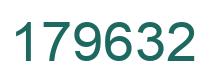 Number 179632 green image