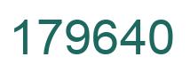 Number 179640 green image